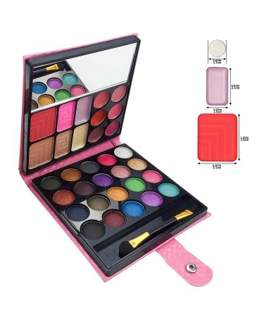Beauty Book All in One Makeup Kit - 32 Colors Palette, Lip Gloss, Blush, Powder, Concealer, Mirror & Brush - Professional Makeup Set Gift for Women, Girls, Beginners, and Teens (Pink) - Buy Online on SooperMarket.com