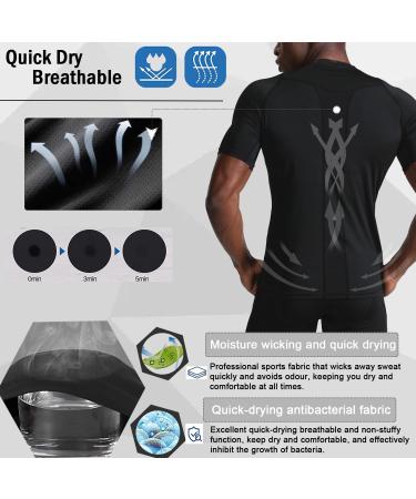 SMATSTYLE Men's Short Sleeve Compression Shirt - Breathable Quick-Drying Sports T-Shirt for Training & Running - Buy Online on SooperMarket.com
