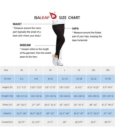 BALEAF Women's High Waisted Fleece-Lined Water Resistant Legging - Medium Black - Buy Online on SooperMarket.com