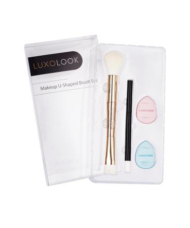 U-Shaped Viral Contour Nose Brush Set | Dual-Ended Makeup Brush & Foundation Sponge for Perfect Contouring | Enhance Your Look with Professional Makeup Tools - Buy Online on SooperMarket.com