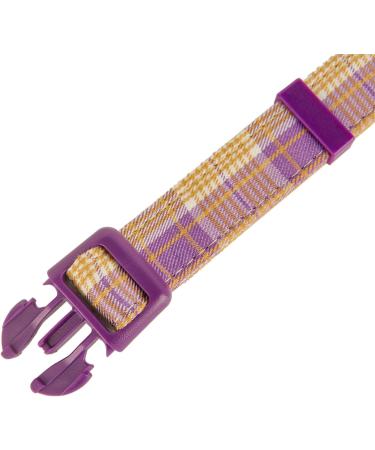 Yudote Soft Dog Collar - Checkered Violet Plaid for Small Dogs with Sensitive Skin - 1-Pack - Buy Online on SooperMarket.com