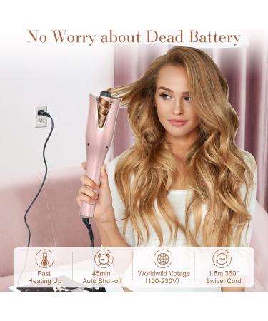 Automatic Curling Iron - Smart Anti-Tangle 1" Hair Curler with Auto Shut-Off 3 Temps Up to 430 Fast-Heating & Dual Voltage for Effortless Hair Styling - Buy Online on SooperMarket.com