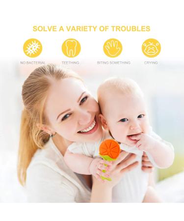 NASHRIO Baby Teething Toys Pack of 5 - BPA Free Silicone Teethers for Newborns - Natural, Organic, and Freezer Safe - Perfect Baby Shower Gift - Buy Online on SooperMarket.com