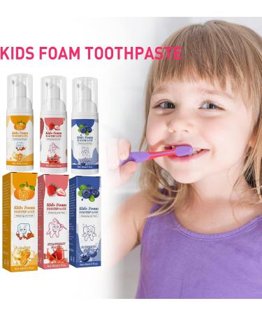 Ikasus Kids Fruit Flavor Whitening Toothpaste | Natural Foam Formula for Deep Cleansing | Ideal for Electric & U-Shaped Toothbrushes | Strawberry Flavor - Buy Online on SooperMarket.com
