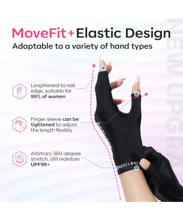 Modelones UV Gloves - Professional UPF99+ Fingerless UV Protection Gloves for Gel Manicures | Anti UV Gloves for Gel Nail Lamp - Protect Your Skin - Buy Online on SooperMarket.com