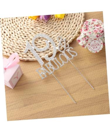 ibasenice 3pcs 19 60 Cupcake Toppers Cocktail Picks Birthday Cupcake Picks Birthday Cake Pick Cupcake Toothpick Dessert Toppers Crystal Birthday Appetizer Picks Big Crown Bride Cute - Buy Online on SooperMarket.com