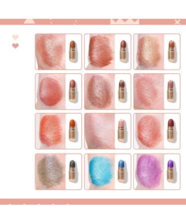 Lovelycat Eyeshadow sticks 12 Colors Eyeshadow Stick Makeup Glitter Eyeshadow Eyeshadow Pencils Long Lasting Eye Shadow High Pigmented Shiny Eyeshadow Pencil Waterproof Classy Eye Shadow Sticks Sets - Buy Online on SooperMarket.com