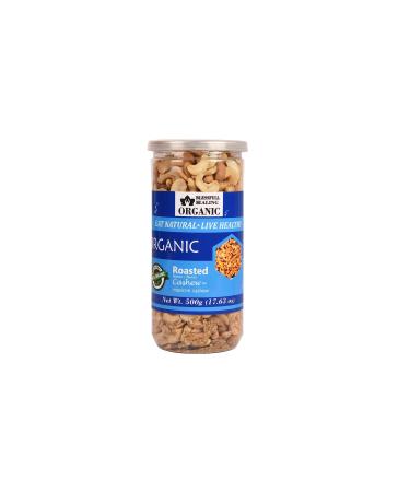 Blessfull Healing Organic Natural Vegan Maxicon Roasted Halves/Pieces Cashew Nuts Crunchy Kaju 500 Gram