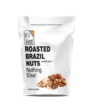 It's Just - Roasted Brazil Nuts 2lb (32oz) with Sea Salt, Freshly Roasted in Small Batches, Ready-to-Eat, Keto Friendly, Vegan, Natural