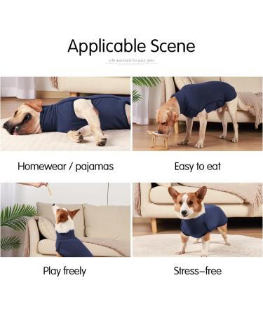 Heywean Dog Sweatshirt - Stretch Fleece Vest for Small & Medium Dogs | Winter Indoor & Outdoor Pet Clothing - Dark Blue - Buy Online on SooperMarket.com