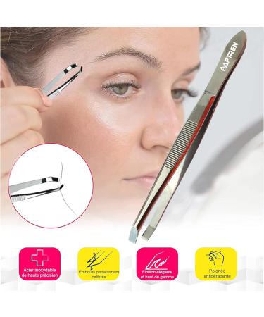 Eyebrow Tweezers Crab Bias Jaw Precision Slant Tweezers Facial Ingrown Hair Removal Professional Eyebrow Shaping Stainless Steel for Men Women - Buy Online on SooperMarket.com