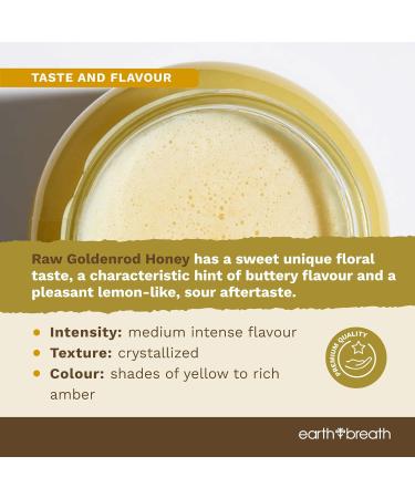 Earthbreath Goldenrod Raw Honey - 1.4kg - Pure Honey Unpasteurized Unfiltered Unprocessed - From Single Apiary - Natural Sweetener for Food Cooking Coffee Tea Drinks 1.40 kg (Pack of 1) - Buy Online on SooperMarket.com