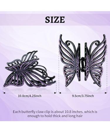 inSowni Korean Glitter Rhinestone Hair Clips Set - Moon Leaf Butterfly Barrettes for Thick Long Hair - 4 Pack - Buy Online on SooperMarket.com