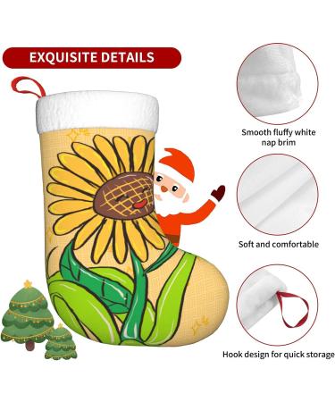 YYHHAOFA Sunflower Seeds and Sunflowers Prints Christmas Decorative Stockings : Soft Light and Tactile Suitable for Christmas Holiday Party - Buy Online on SooperMarket.com