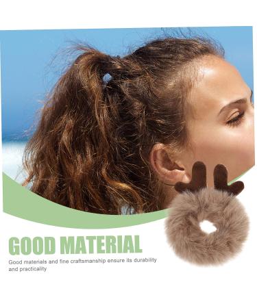 KALLORY Toddler Hair Tie 4pcs Ponytail Fluffy Bands - Cute Animal Scrunchies for Girls & Women - Buy Online on SooperMarket.com