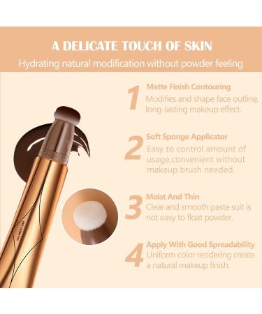 Prreal Contour Beauty Wand - Liquid Face Concealer Pen with Cushion Applicator | Waterproof Blendable Contouring Makeup | 0.53oz (#08) - Buy Online on SooperMarket.com