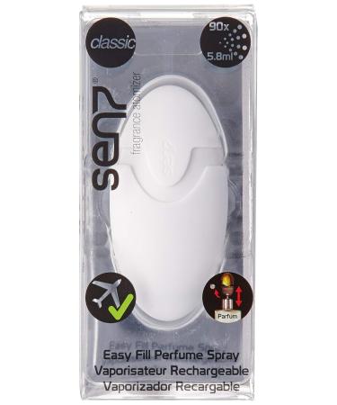 Refillable Fragrance Atomizer - Portable Easy Refill Pump in Glacial White | Shop Internationally - Buy Online on SooperMarket.com