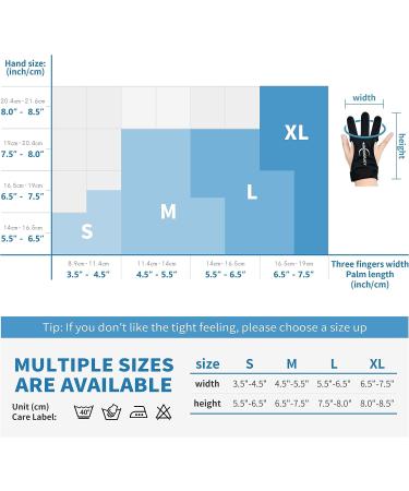 IndoorJoy Archery Gloves - Three Finger Protective Gloves for Men, Women, Teenagers, and Adults - Beginner Archery Accessories for Hunting - Leather Finger Guards - Large Thickened Black - Buy Online on SooperMarket.com