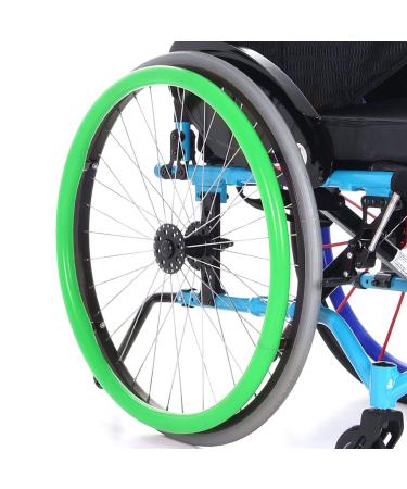 Wheelchair Wheel Covers Wheelchair Push Rim Covers Wheelchair Push Rim Covers Non-Slip Wear-Resistant Hand Push Cover Improve Grip and Traction(Green 22 inches) 22 inches Green