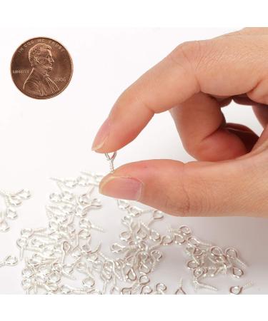 600pcs Small Screw Eye Pins Hooks for Jewelry Making - Silver Eyelets Threaded Clasps Screws (White) - Buy Online on SooperMarket.com