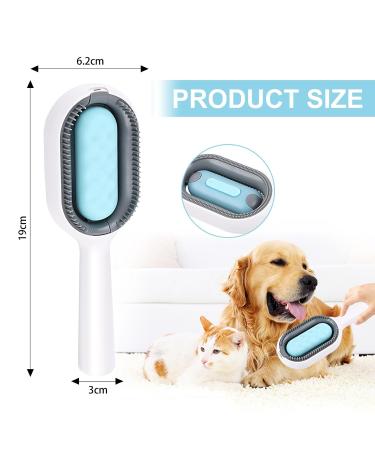 2-Piece Cat Brush Set | Portable Animal Hair Removal Brush with Water Tank | Multi-Functional Pet Cleaning Tool - Buy Online on SooperMarket.com