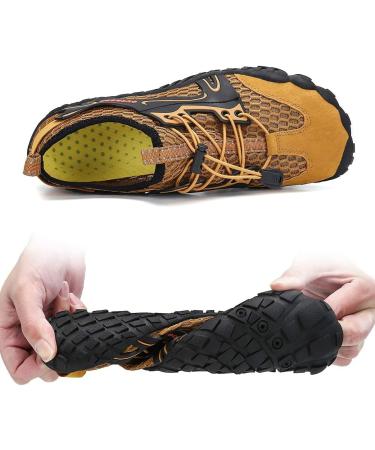 Men's Aqua Shoes | Fast-Drying Water Shoes for Kids & Adults | Non-Slip & Barefoot Beach Footwear - EU 41 Brown - Buy Online on SooperMarket.com