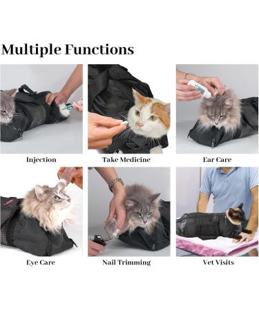 Yuehua Mech Cat Care Bag | Pet Pocket Bag for Nail Clipping & Bathing | Anti-Bleeding Scratch-Resistant Mesh Pockets - Buy Online on SooperMarket.com