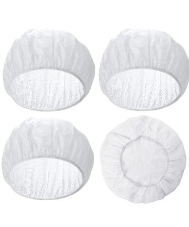 4 Pcs Mesh Sleep Bonnet Hair Nets for Women Sleeping Hair Cap Hat for Women White Night Sleeping Sleep Cap