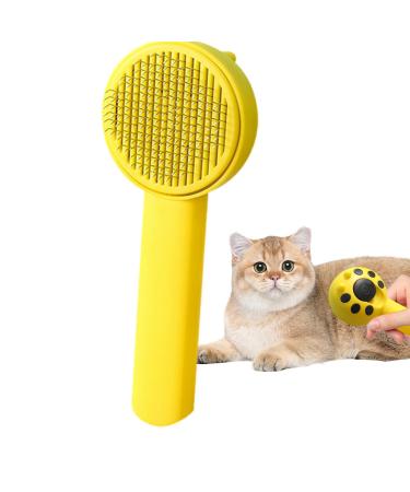 Eactel Pet care tools ladybug-drafting ridge for animal hair-hand-held undercoat collapsation tools for long or short hair cats dogs pets yellow