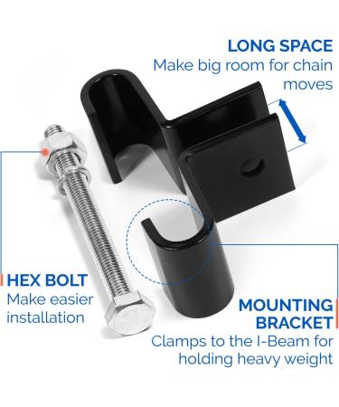Yes4All Heavy Duty Stainless Steel I-Beam Clamp Hanger for Punching Bag - Ideal for Boxing, Muay Thai, MMA Training - Buy Online on SooperMarket.com