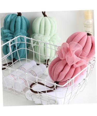 3 Pcs Scrub Bath Ball - Tensile Bath Flower Shower Brush & Towel | Body Exfoliation - 6cm - Buy Online on SooperMarket.com