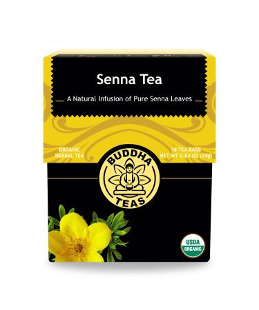 Buddha Teas Organic Senna Tea - OU Kosher, USDA Organic, CCOF Organic, 18 Bleach-Free Tea Bags