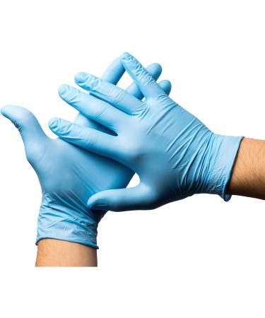 Circlecare Powder-Free Nitrile Disposable Exam Gloves - 100 Pack, Blue, Extra-Large, Latex-Free, Non-Sterile, Textured Fingertips - Buy Online on SooperMarket.com