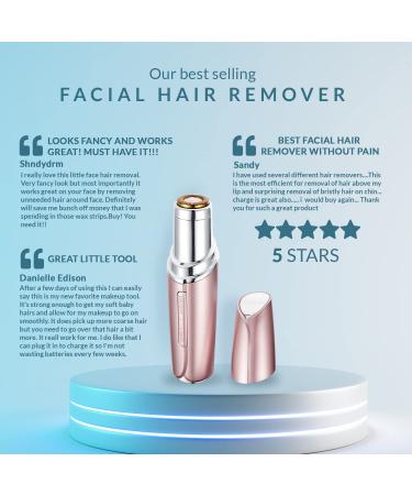 Yoove Facial Hair Removal for Women | Painless USB Rechargeable Electric Shaver & Bikini Trimmer (Rose) - Buy Online on SooperMarket.com