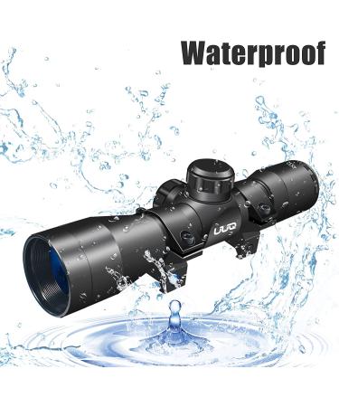 UUQ Tactical 4X32 Compact Scope with Rangefinder Reticle and Ring Mounts for .223 .308 Caliber Rifles - Buy Online on SooperMarket.com