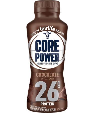 Core Power Protein Drink Chocolate 414mL Bottles Pack of 12 Natural Chocolate - Buy Online on SooperMarket.com