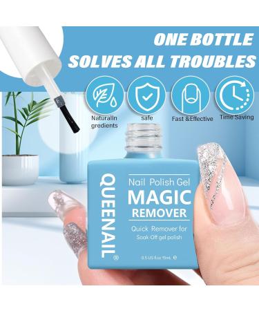 2 * 15ml Gel Nail Polish Remover Gel Remover for Nails Peel Off In 3-5 Minutes Quickly & Easily Removes Gel Nail Polish Gel Polish Remover with Cuticle Pusher Nail Files Blue - Buy Online on SooperMarket.com
