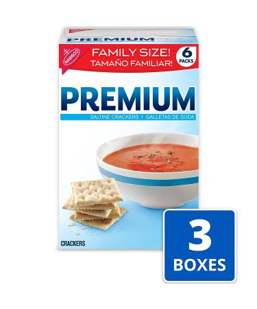 Premium Saltine Crackers Family Size 3 Boxes, 6 Count - Pack of 3 - Buy Online on SooperMarket.com