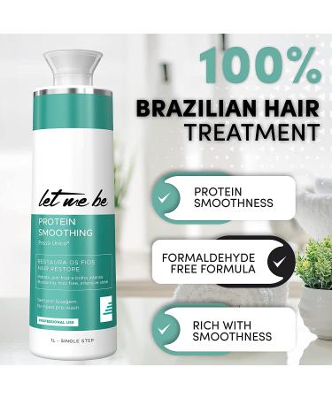 Let Me Be Hair Keratin Treatment 33.8 fl.oz - Brazilian Protein Smoothing & Moisturizing Treatment for Frizz-Free, Shine, and Straight Hair - Buy Online on SooperMarket.com