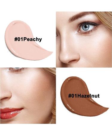 SOYUB Contour Beauty Stick Set - Highlighter & Bronzer Wand for Natural Matte Makeup | Cruelty Free Formula | Peachy & Hazelnut Shades - Buy Online on SooperMarket.com