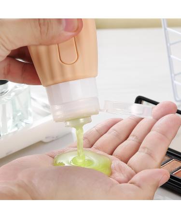 Travel Bottles for Toiletries - TSA Approved Silicone 3oz Leak Proof BPA Free 4 Pack - Perfect Travel Accessories for Shampoo Body Wash Lotion & Soap - Buy Online on SooperMarket.com