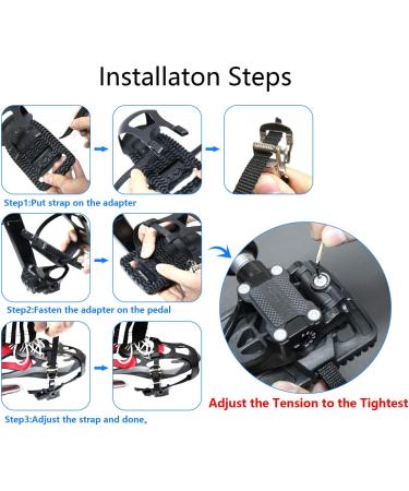 Adjustable Plastic Pedal Adapter with Toe Clips and Straps for Peloton Bike - Buy Online on SooperMarket.com