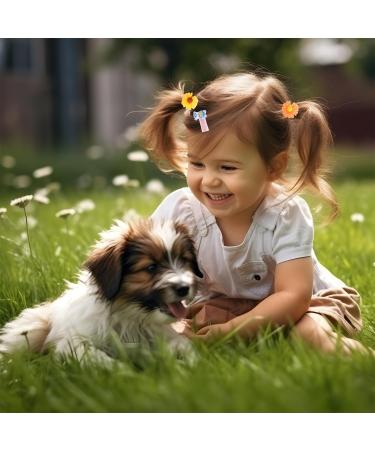 HQCM 60 PCS Seamless Ponytail Holder Hair Accessories for Girls - Multicolor Mini Baby Cartoon Hair Ties with Bow, Elastic Bands, and Clips for Kids - Buy Online on SooperMarket.com