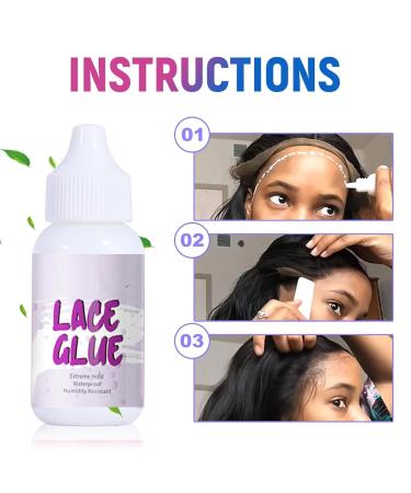 Wig Glue Invisible Lace Adhesive Glue Hair Replacement Bonding Glue For Wigs Toupee Systems Lace Hairpiece Hair Closure Strong Hold Waterproof Transparent Formulated For Oily Skin 1.3 Oz - Buy Online on SooperMarket.com