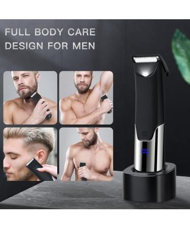 Pub Hair Cutter for Men & Women | Waterproof Electric Body Razor with LED Display | Nasal & Ear Hair Trimmer | 2-Piece Black Personal Grooming Kit - Buy Online on SooperMarket.com