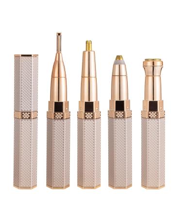 Rehomy 4 in 1 Women Hair Trimmer Set Trimming Face Eyebrow Nose Ear Lip Body Hair Rechargeable Painless Bikini Trimmer for Women