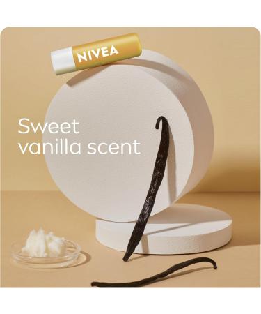 NIVEA Vanilla Buttercream Lip Balm | Made with Jojoba Oil & Shea Butter | Keeps lips moisturized for 24H | 2 x 4.8g tubes - Buy Online on SooperMarket.com