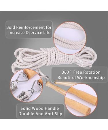 Leapbeast Long Jump Rope - Multiplayer Wooden Handle Jump Rope for Fitness School & Outdoor Activities | 5m 7m 10m - Buy Online on SooperMarket.com