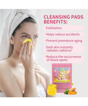 Azuvea Exfoliating Pads - Turmeric & Kojic Acid Cleansing 40 Pads for Bright Skin | International Shipping - Buy Online on SooperMarket.com