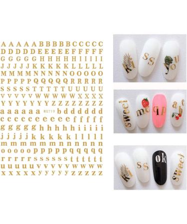 JMEOWIO Letters Nail Art Stickers Decals - 8 Sheets Self Adhesive English Alphabet Design for DIY Nail Decoration | Women Girls - Buy Online on SooperMarket.com